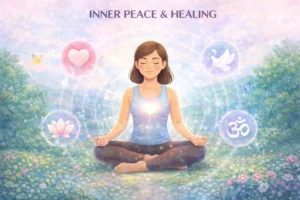 person experiencing calm and balance in natural setting