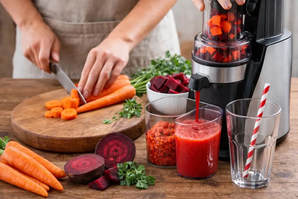 How to Make Carrot Beetroot Juice Preparing carrot beetroot juice at home