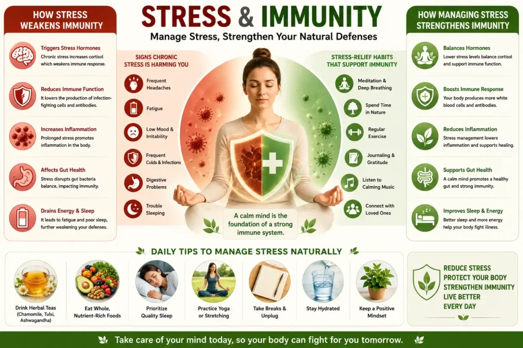 Natural Immunity Boosting Tips for All Seasons with a 3-day reset routine including hydration healthy foods sleep gut health and stress management