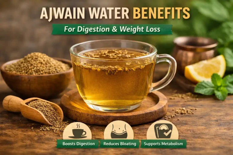 Ajwain water benefits showing digestive health benefits