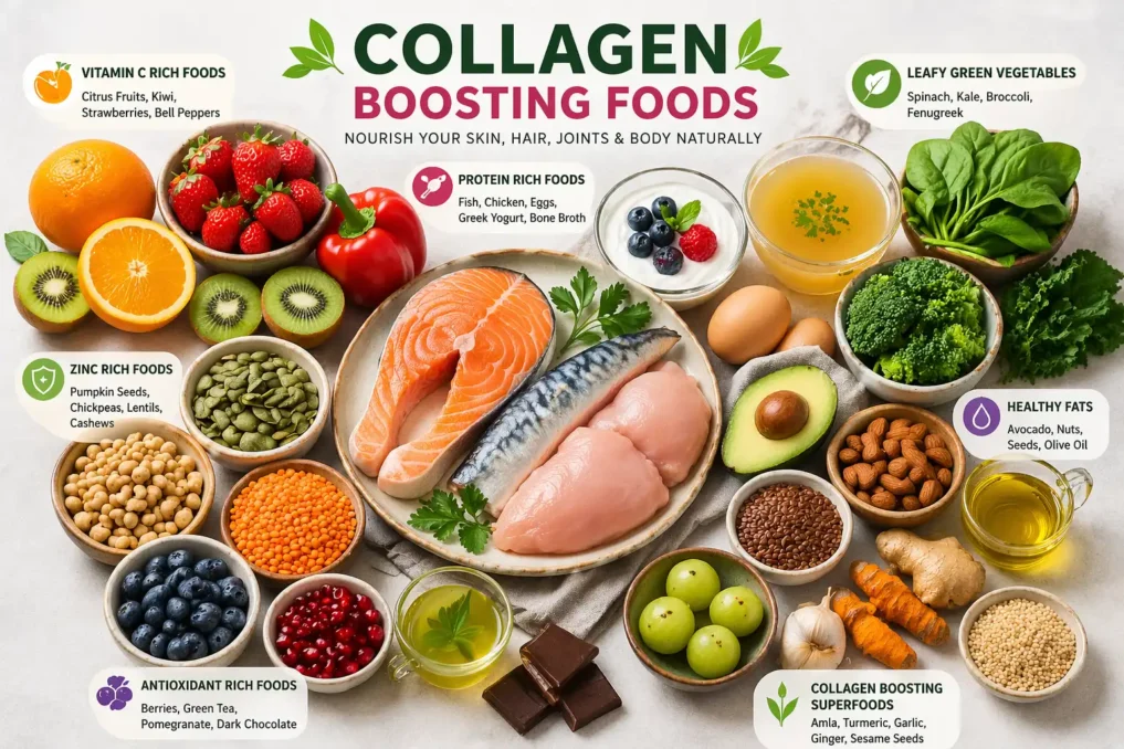Natural Collagen Boosting Foods & Drinks 2 collagen boosting foods for natural skin health