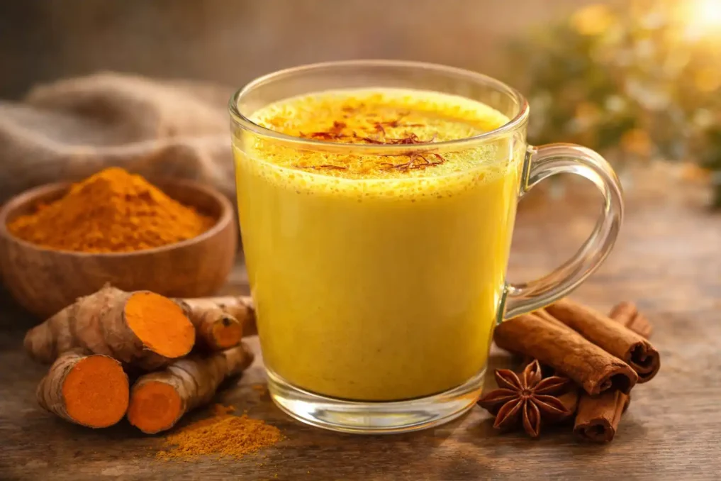 Morning Drinks for Glowing Skin 5 turmeric milk for glowing skin traditional Ayurvedic drink with anti inflammatory benefits for healthy radiant skin